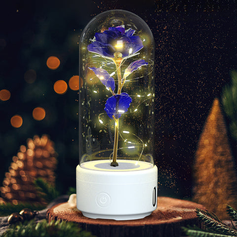 Creative 2 In 1 Rose Flowers LED Light And Bluetooth-compatible