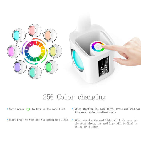 Study Lamp USB Charging & Screen, Calendar&Colors