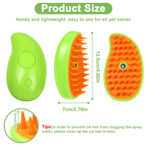3 In 1 Pet Steam Brush For Pets (Rechargeable)