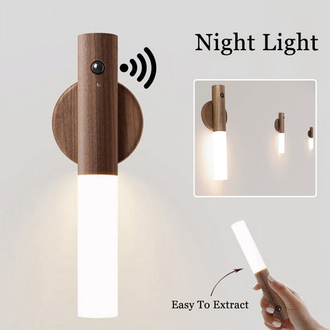Magnetic Wood Wireless Night Light Corridors Porch Light