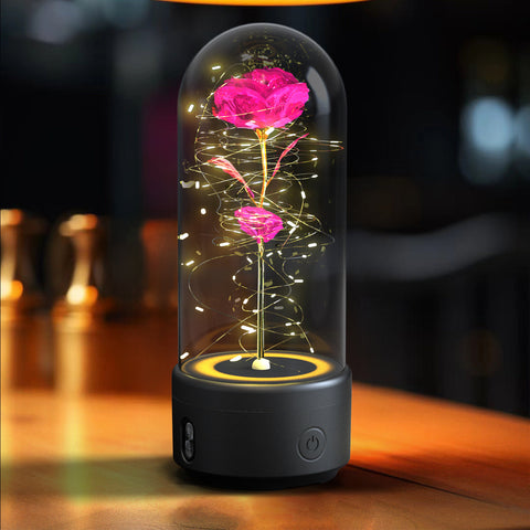 Creative 2 In 1 Rose Flowers LED Light And Bluetooth-compatible