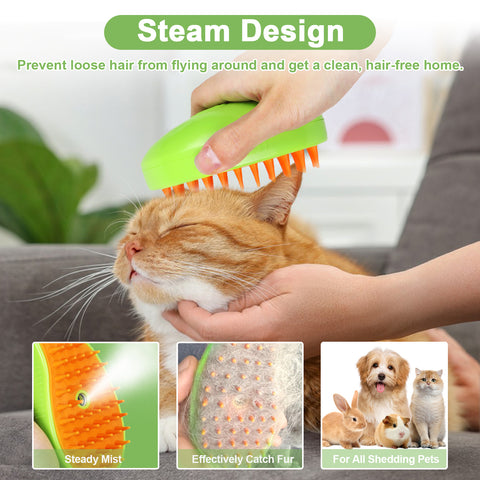 3 In 1 Pet Steam Brush For Pets (Rechargeable)