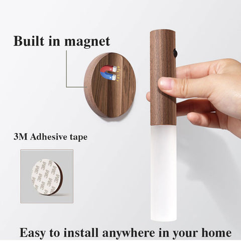 Magnetic Wood Wireless Night Light Corridors Porch Light