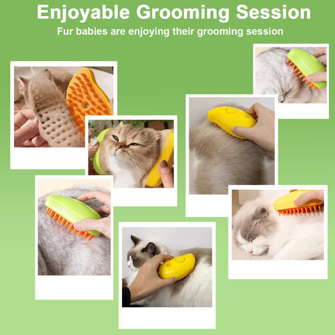 3 In 1 Pet Steam Brush For Pets (Rechargeable)