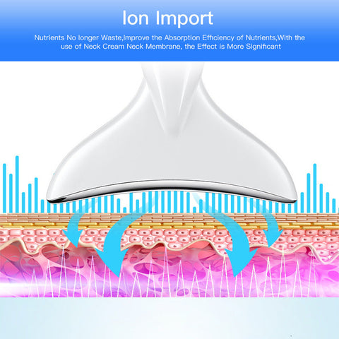 EMS Microcurrent Neck Face Beauty Device With 3 Colors LED