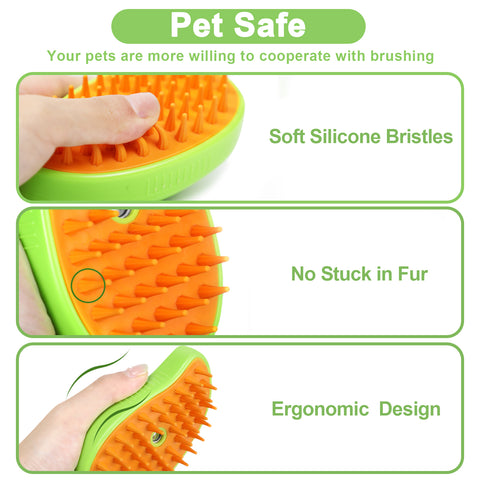 3 In 1 Pet Steam Brush For Pets (Rechargeable)